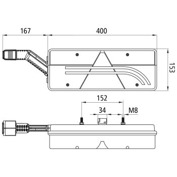 Aspöck Europoint III LED, 24 V, links, mit Dreieck,...