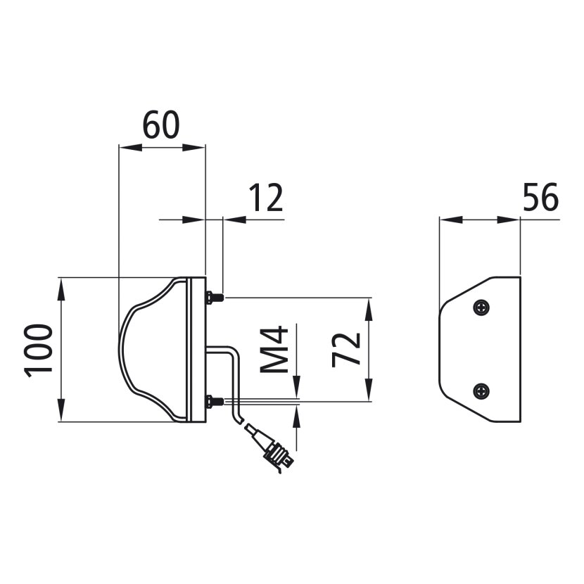 ASPÖCK Regpoint LED, 24 V, KZL, 1,2 m, 2-polig AMP Buchse, OEM - 36-3690-027 - 363690027 - 36-3690-021 - 363690021