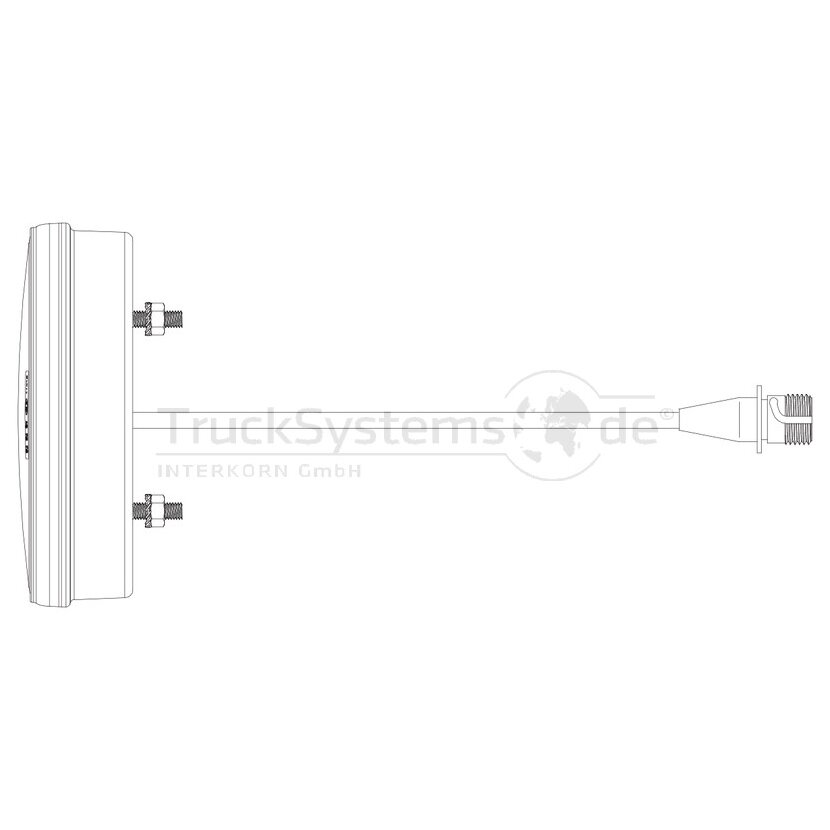 Aspöck Braspoint 140, 12/24 V, 3-Funkt.-LED-Leuchte,7-poligASS,0,5m,OEM - 33-8107-037 - 338107037 - 33-8107-031 - 338107031