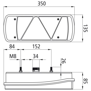 Aspöck Ecopoint II LED, 24 V, rechts, mit Dreieck,...