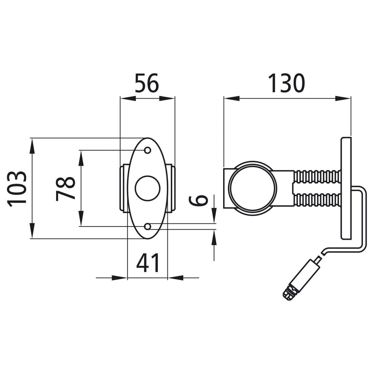 ASPÖCK Superpoint III LED, 24 V, li/re, rt/ws/ge, 1,75m, 3-pol  