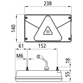 ASPÖCK Multipoint V, 24 V, rechts, 2,5 m, 7-polig...
