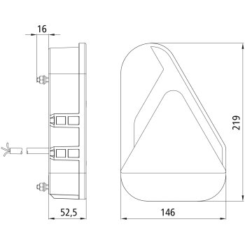 Aspöck Earpoint LED, 12/24 V, rechts, Kabel 0,8 m,...