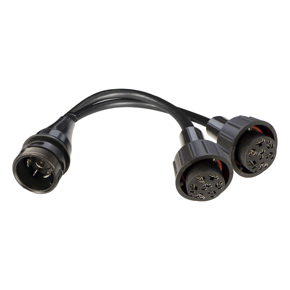 ASPÖCK Kabelverteiler, 7-pol. ASS, 1 x Stift, 2 x Buchse, Kabel 