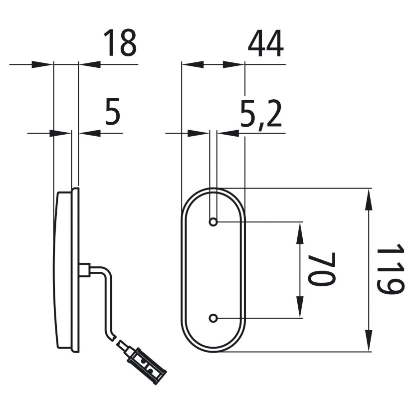 ASPÖCK Unipoint LED vertikal, 24 V, SML, 1,5 m, P&R, OEM - 31-2004-107 - 312004107 - 31-2004-101 - 312004101