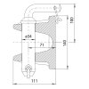 Abschleppkupplung GM104, Anhängelast 25 t, 140 x 80 mm