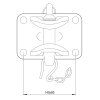 Abschleppkupplung GM104, Anhängelast 25 t, 140 x 80 mm