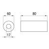Gummirolle, Länge 80 mm, Durchmesser 60 mm, Bohrung 17 mm