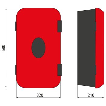 Suer Feuerlöscher-Set: Kasten + Feuerlöscher 6 kg