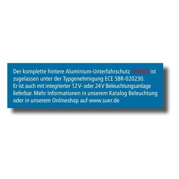 Aluminium-Unterfahrschutz, unbearbeitet, pressblank