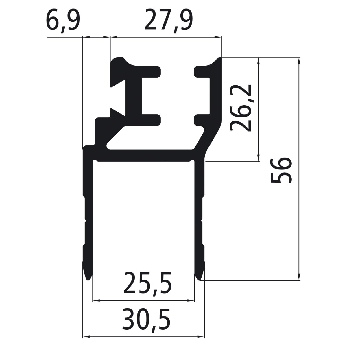 SUER Alu 25er Einfassung für K20, eloxiert - 16733 elox 537621181 