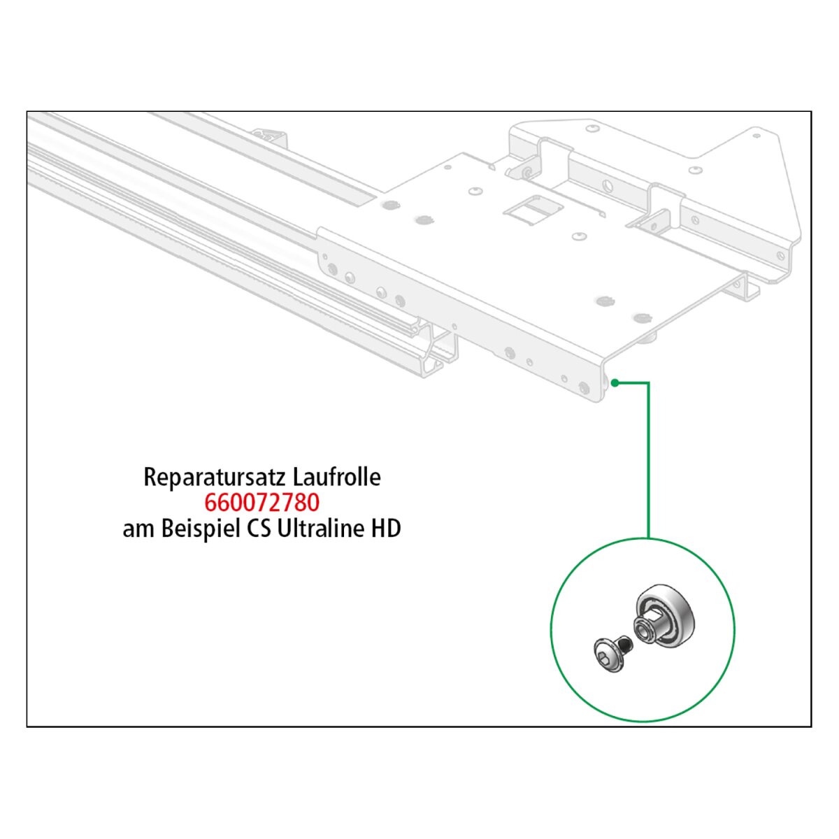 SUER Edscha Reparatursatz Laufrolle, mit Innengewinde M6  