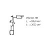 Curtain-Sider-Profil Volumen 163, Länge 6500 mm, Bauhöhe 163 mm