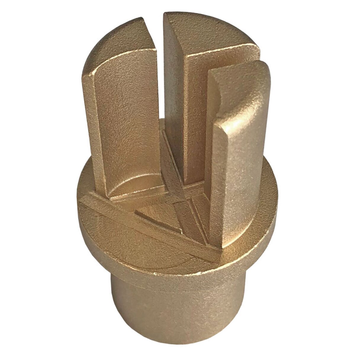 Franz Miederhoff Messingeinsatz unten, passend für Alu-Spannrohr Durchmesser 34 mm, passend für Vierkant