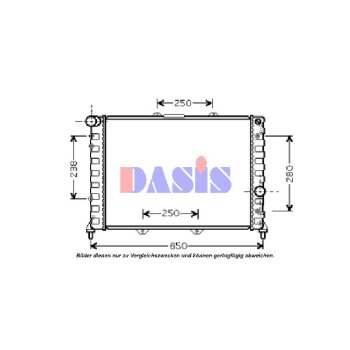 AKS DASIS Kühler, Motorkühlung 010007N passend...