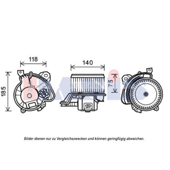 AKS DASIS Innenraumgebläse 018008N passend für...