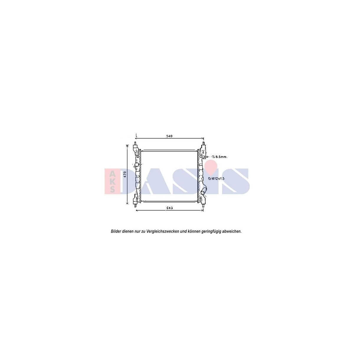 AKS DASIS Kühler, Motorkühlung 510156N passend für 96676341