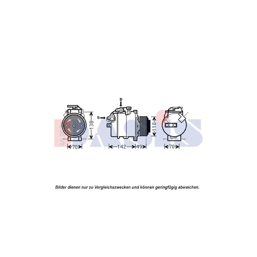 AKS DASIS Kompressor, Klimaanlage 851913N passend für 64526987863