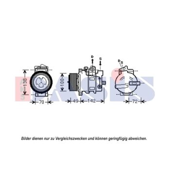 AKS DASIS Kompressor, Klimaanlage 852585N passend...