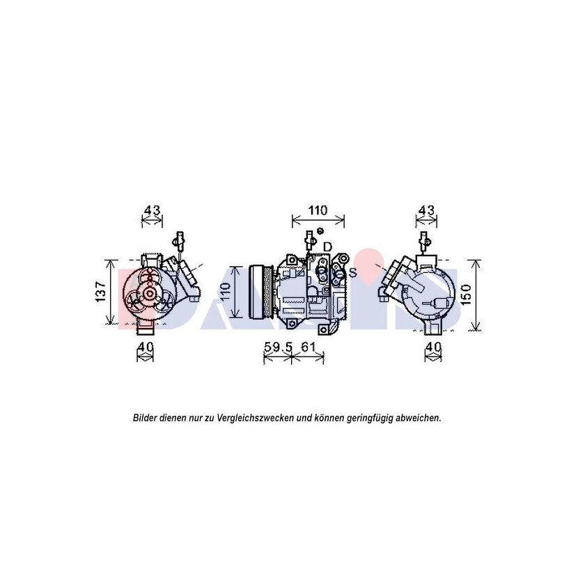 AKS DASIS Kompressor, Klimaanlage 852616N passend für 9520064JB0