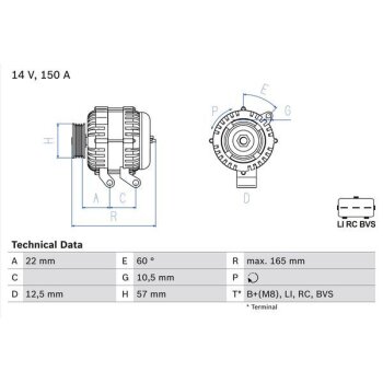 BOSCH Generator 0 986 082 400 - 0986082400 passend...