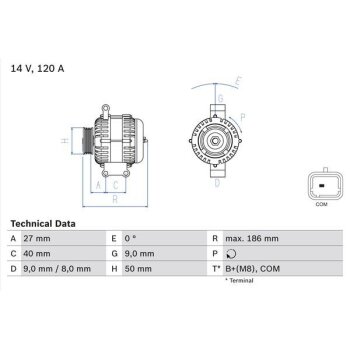 BOSCH Generator 0 986 082 570 - 0986082570 passend...