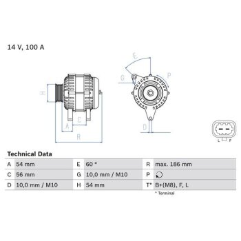 BOSCH Generator 0 986 083 400 - 0986083400 passend...