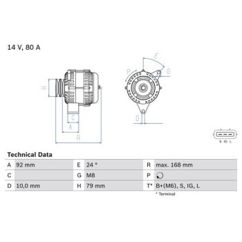 BOSCH Generator 0 986 083 720 - 0986083720 passend...