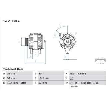 BOSCH Generator 0 986 083 830 - 0986083830 passend...