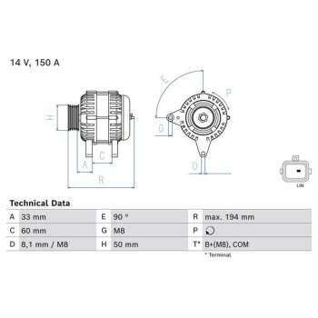 BOSCH Generator 0 986 084 690 - 0986084690 passend...