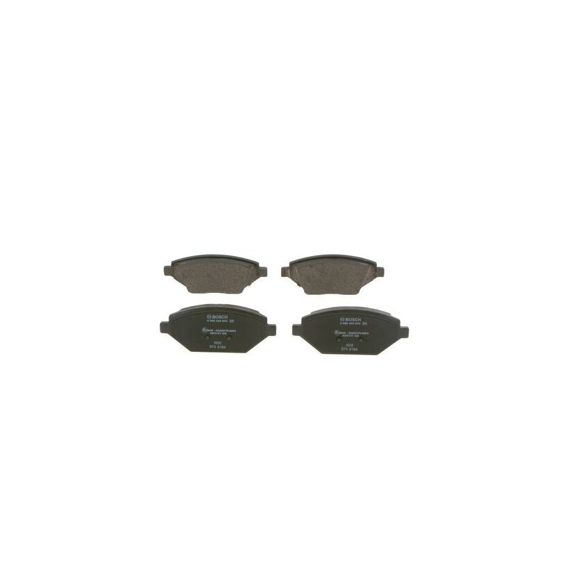 BOSCH Bremsbelagsatz, Scheibenbremse 0 986 424 843 - 0986424843 passend für 42439339