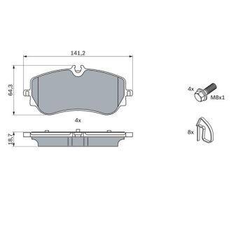 BOSCH Bremsbelagsatz, Scheibenbremse 0 986 424 875 -...