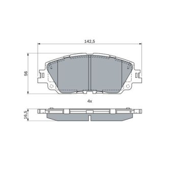 BOSCH Bremsbelagsatz, Scheibenbremse 0 986 424 899 -...