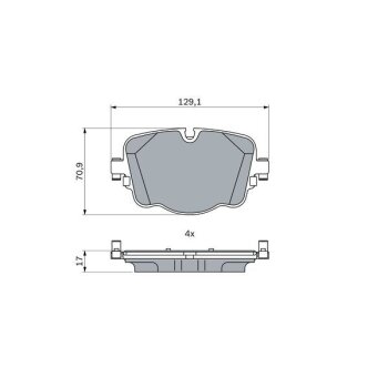 BOSCH Bremsbelagsatz, Scheibenbremse 0 986 424 948 -...