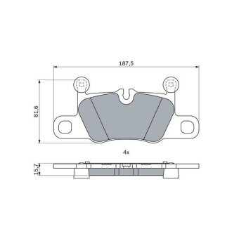 BOSCH Bremsbelagsatz, Scheibenbremse 0 986 424 971 -...