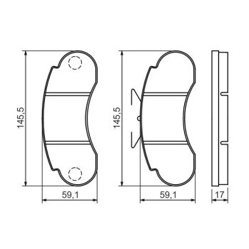 BOSCH Bremsbelagsatz, Scheibenbremse 0 986 460 947 -...