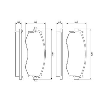 BOSCH Bremsbelagsatz, Scheibenbremse 0 986 461 121 -...