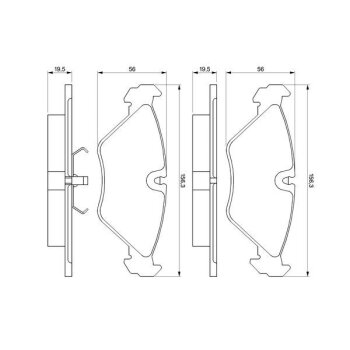BOSCH Bremsbelagsatz, Scheibenbremse 0 986 461 766 -...