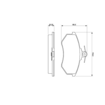 BOSCH Bremsbelagsatz, Scheibenbremse 0 986 466 698 -...