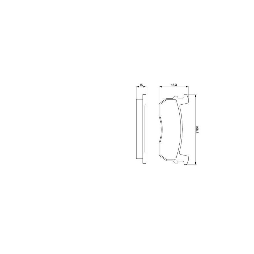 BOSCH Bremsbelagsatz, Scheibenbremse 0 986 469 570 - 0986469570 passend für AY040 NS019
