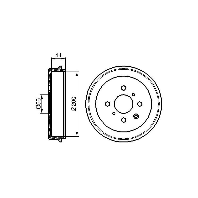 BOSCH Bremstrommel 0 986 477 148 - 0986477148 passend für 4247 48