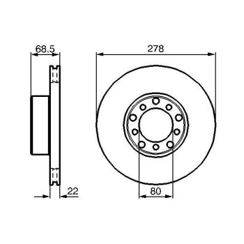 BOSCH Bremsscheibe 0 986 478 061 - 0986478061 passend...