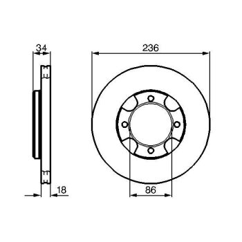 BOSCH Bremsscheibe 0 986 478 277 - 0986478277 passend...