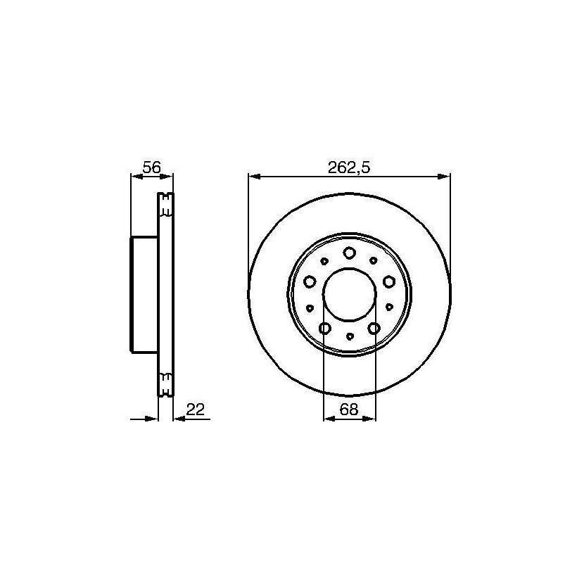 BOSCH Bremsscheibe 0 986 478 283 - 0986478283 passend für 1359906