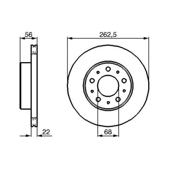 BOSCH Bremsscheibe 0 986 478 283 - 0986478283 passend...