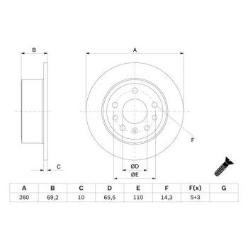 BOSCH Bremsscheibe 0 986 478 430 - 0986478430 passend...