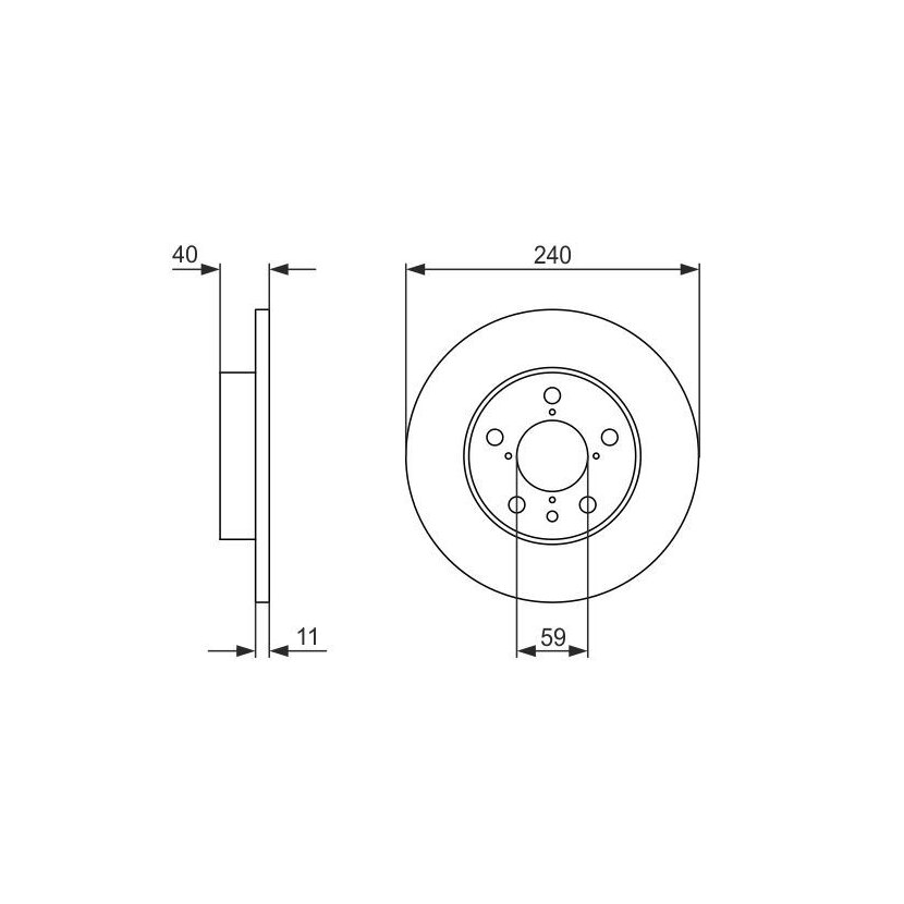BOSCH Bremsscheibe 0 986 478 444 - 0986478444 passend für 60578920