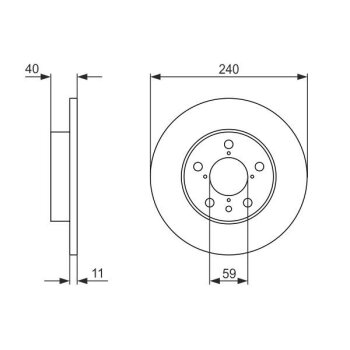 BOSCH Bremsscheibe 0 986 478 444 - 0986478444 passend...