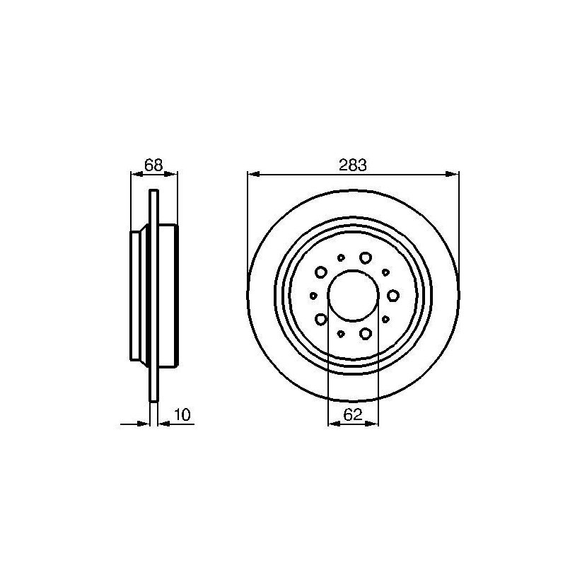 BOSCH Bremsscheibe 0 986 478 445 - 0986478445 passend für 272248