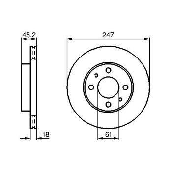 BOSCH Bremsscheibe 0 986 478 459 - 0986478459 passend...